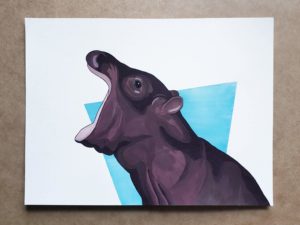 hippo painting [original]